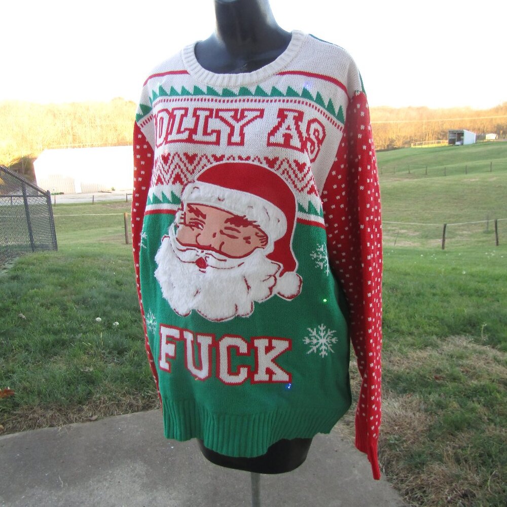 light up nasty sweater x large christmas sweater